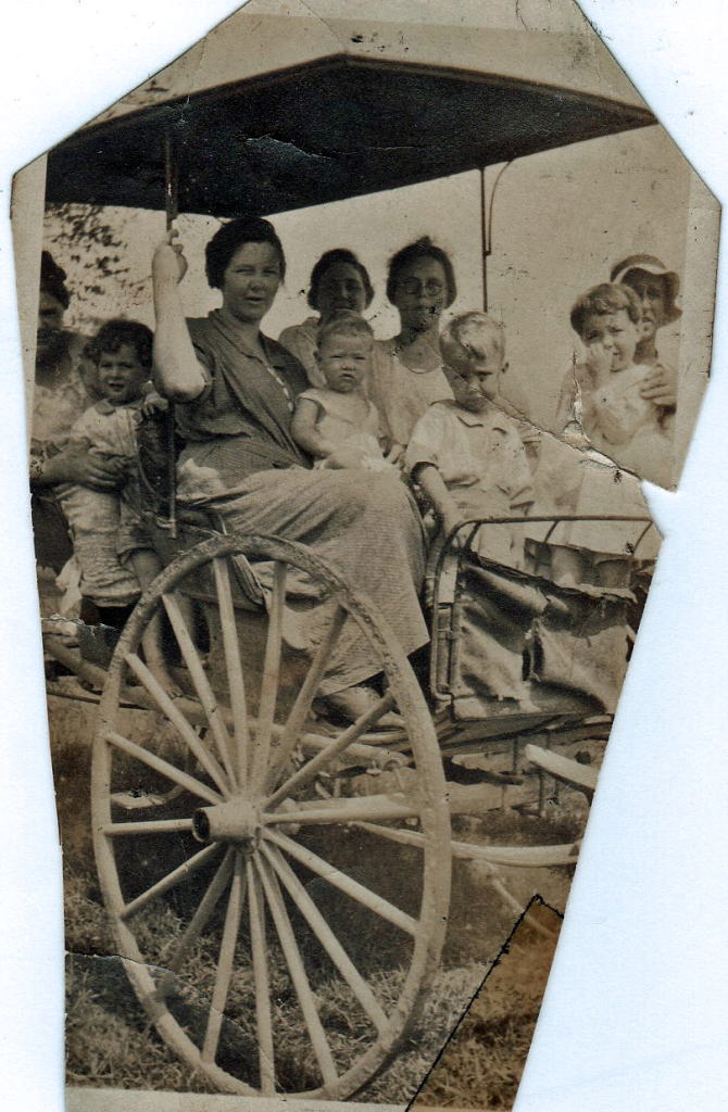 Aunt Minnie, Emerson Marchant, Rebecca, Jack, Buck Lulie, George (The two women in the back are unidentified.)