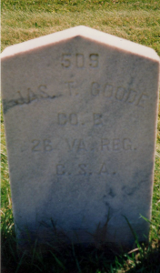 James Thomas Goode grave marker